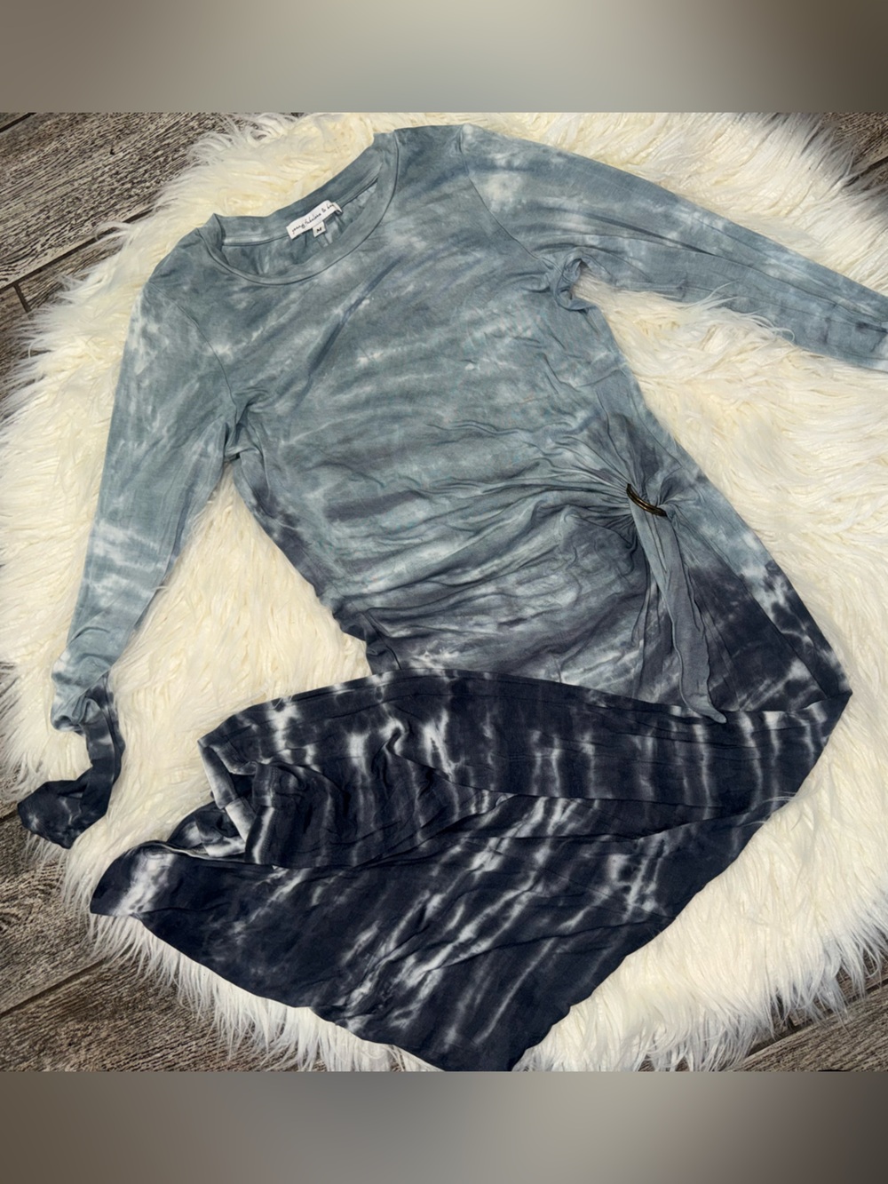 Long sleeve tie dye maxi
